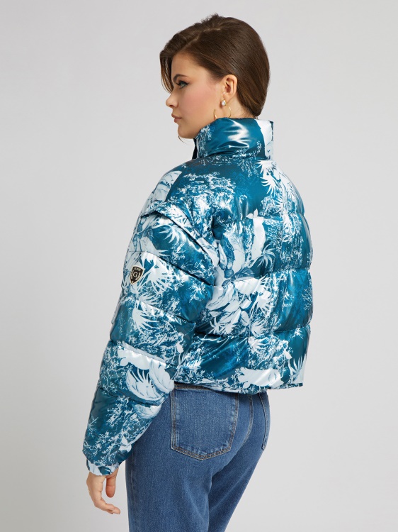 цял принт изрязан пуф Guess Blue Multi
