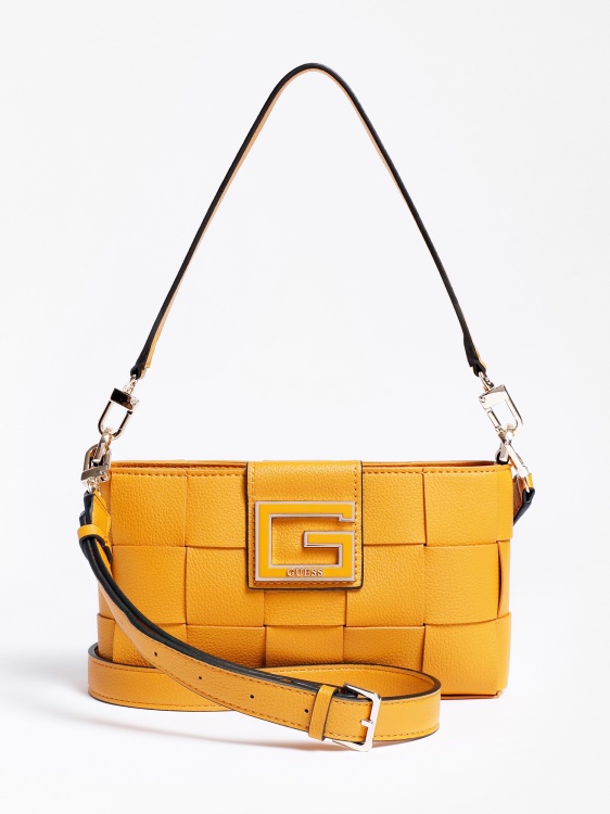 Liberty City плетена чанта през рамо Guess Yellow