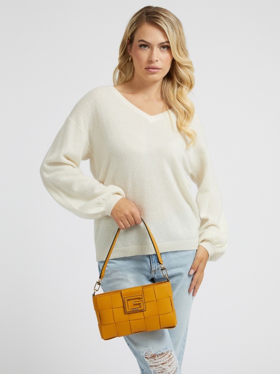 Liberty City плетена чанта през рамо Guess Yellow