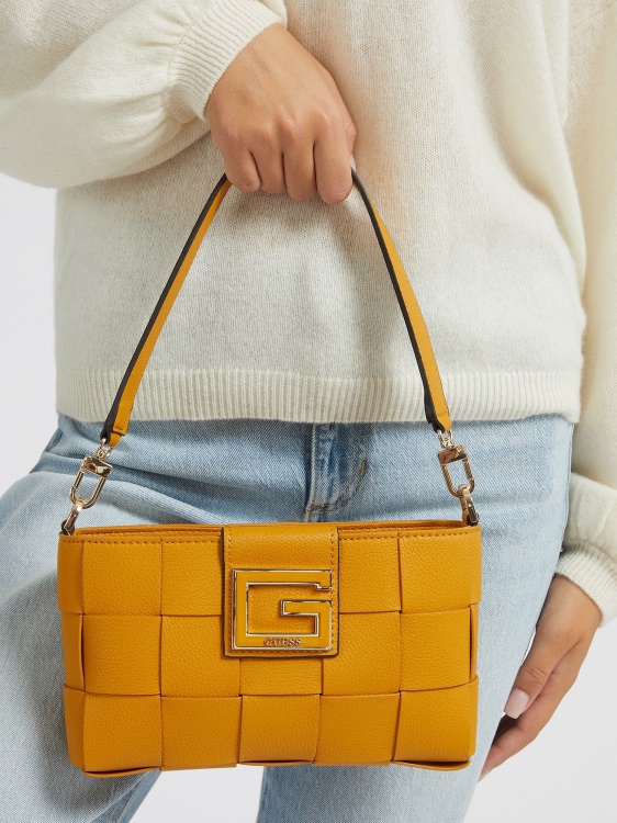 Liberty City плетена чанта през рамо Guess Yellow