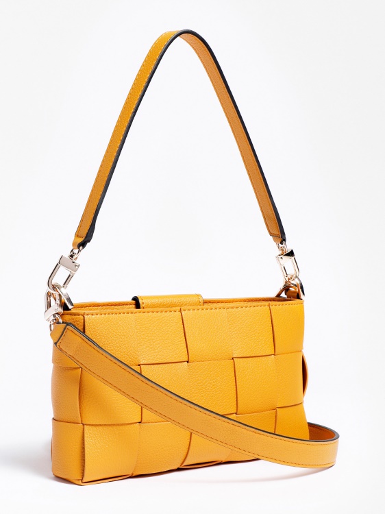 Liberty City плетена чанта през рамо Guess Yellow