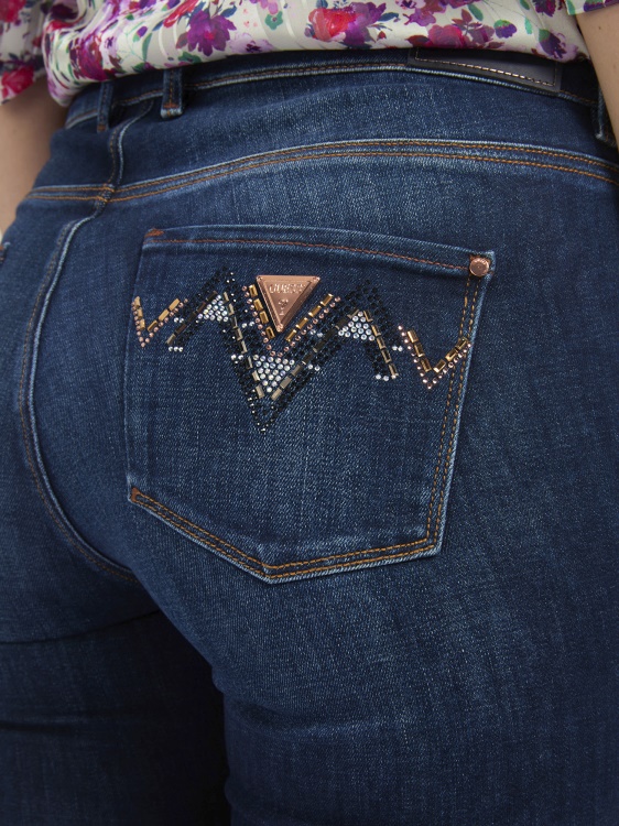 Guess Blue Jewel джегинг панталон от деним