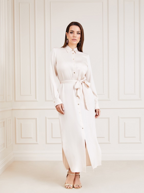 рокля с колан Marciano бежово Guess