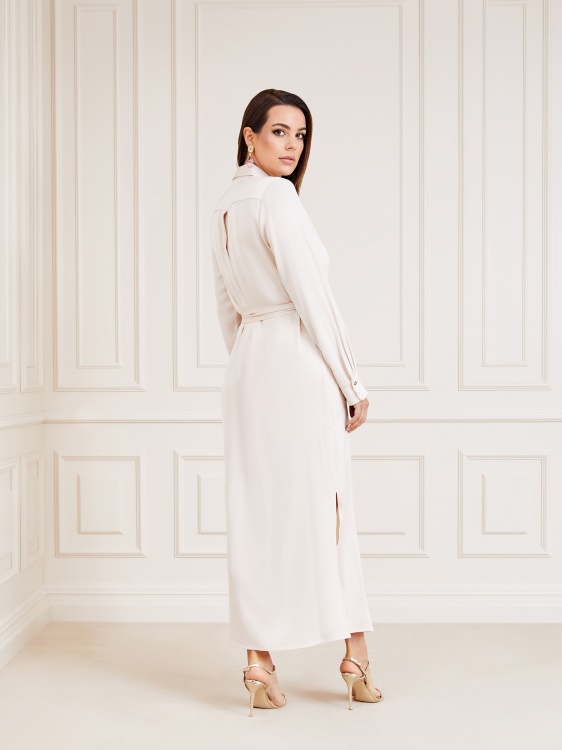 рокля с колан Marciano бежово Guess