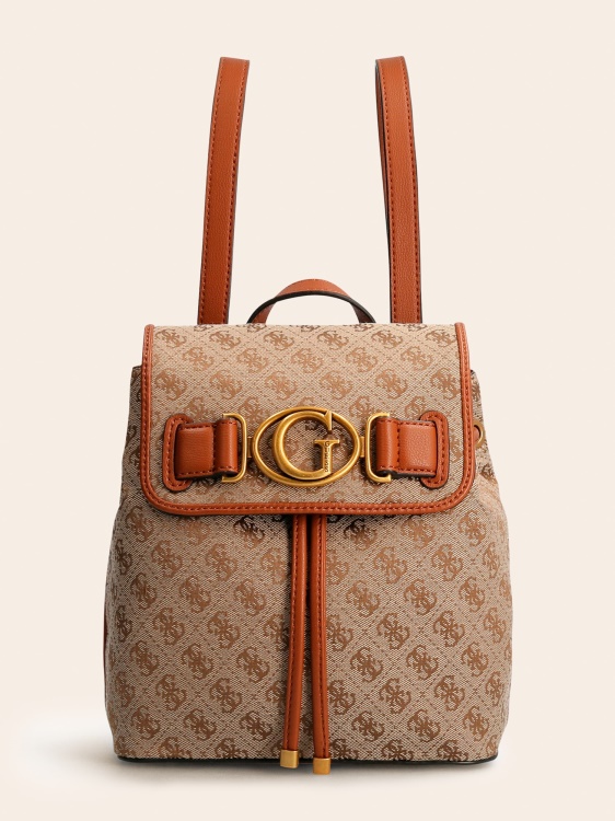 кафява раница Guess Aviana 4g лого