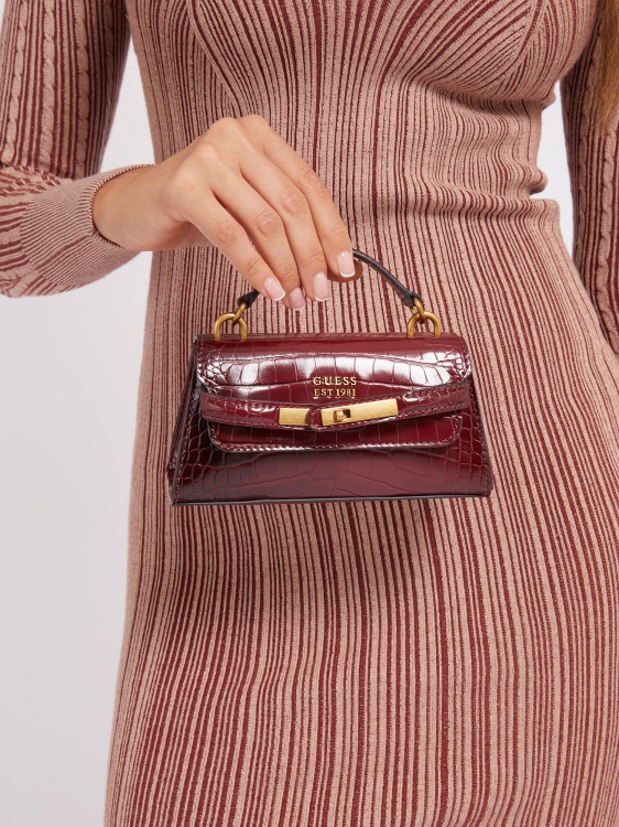 Микро чанта с микро щампа Tullia Croc Guess