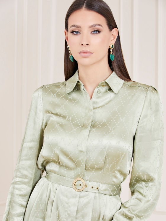 Guess зелена рокля с лого на Marciano