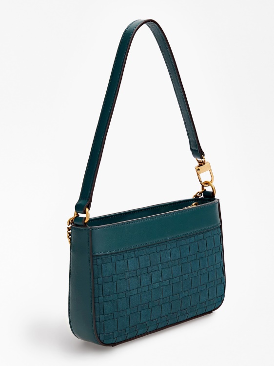 Katey тъкана мини чанта през рамо Guess Green