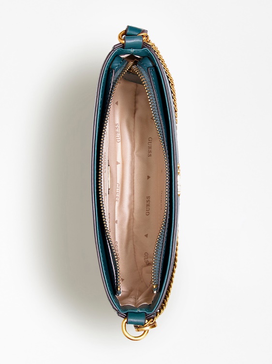 Katey тъкана мини чанта през рамо Guess Green