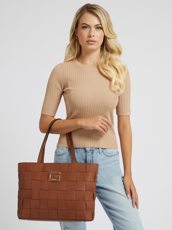 кафяво предложение Liberty City Braided Shopper