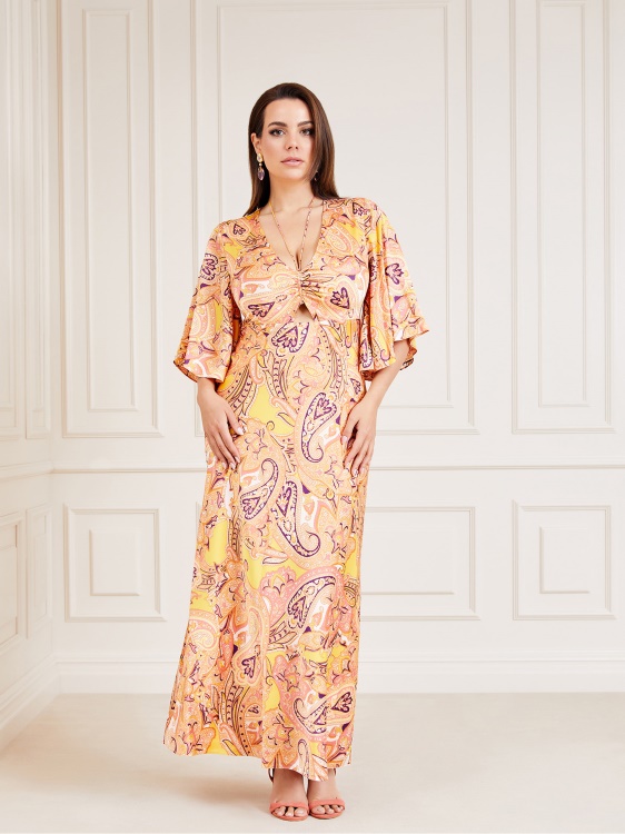 Marciano цяла рокля с принт Guess Yellow