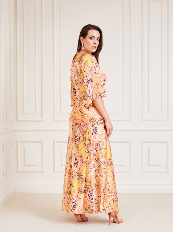 Marciano цяла рокля с принт Guess Yellow