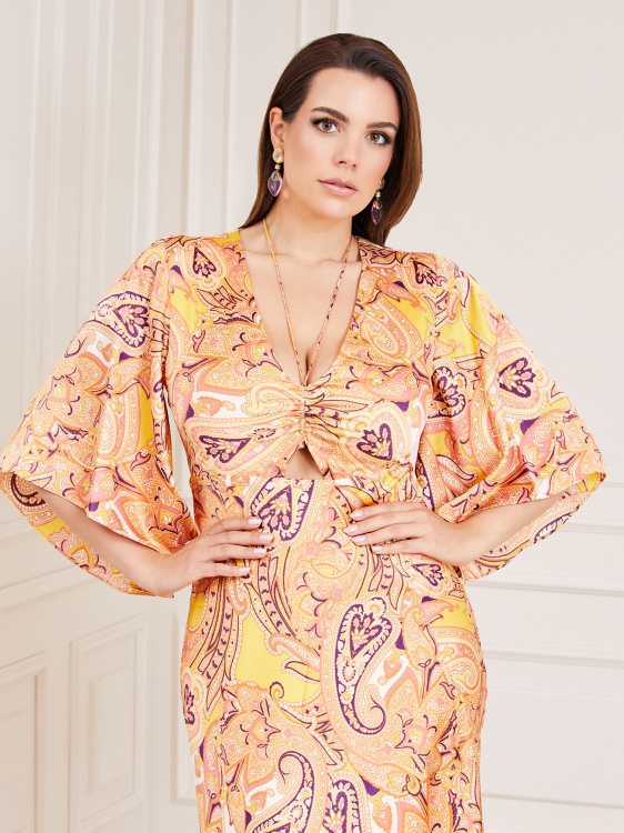 Marciano цяла рокля с принт Guess Yellow