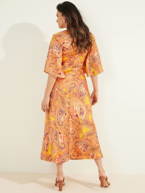 Marciano цяла рокля с принт Guess Yellow