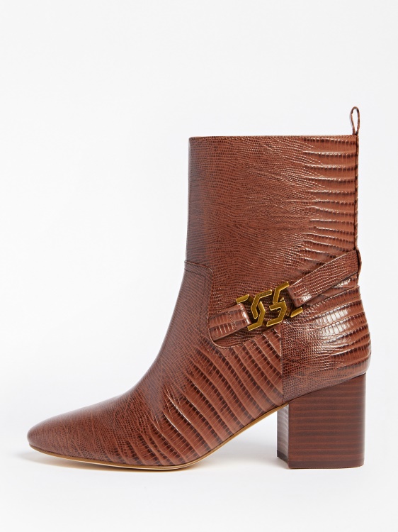 ниски ботуши Sabean от естествена кожа бежово Guess