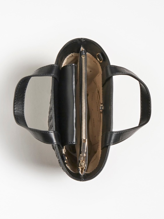 Sicilia Braided Mini Shopper Guess черен