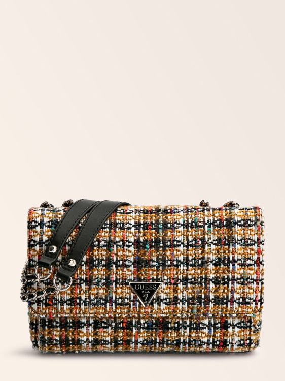 Cessily чанта за през тялото от туид кафява Multi Guess