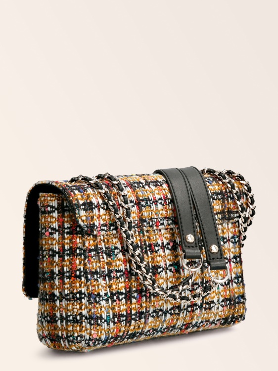 Cessily чанта за през тялото от туид кафява Multi Guess