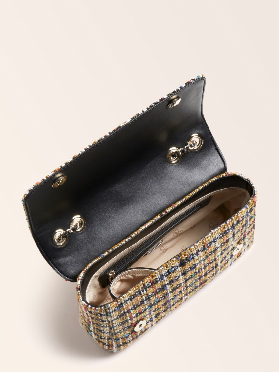 Cessily чанта за през тялото от туид кафява Multi Guess