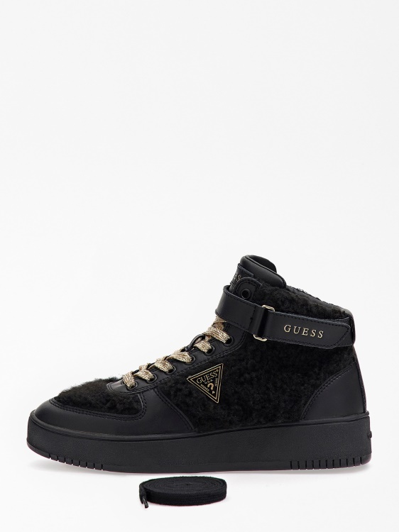 черни високи маратонки от изкуствена кожа Vyves Guess