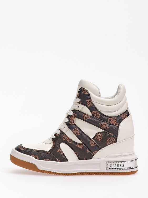 бели маратонки Lisa с много клинове Guess