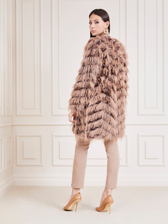 Guess кафяво палто от изкуствена кожа Marciano