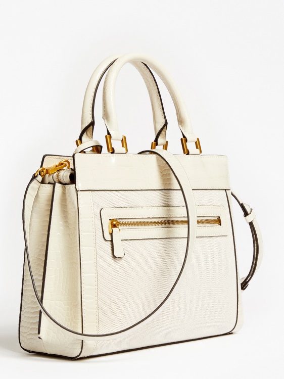 Guess Katey Logo Charm чанта бяла