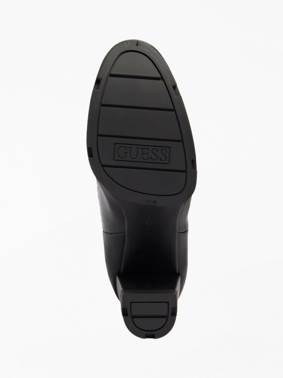 черни ниски ботуши Guess от изкуствена кожа