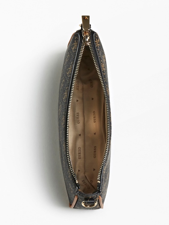 Guess Kasinta 4g Logo Mini Crossbody тъмно кафяво