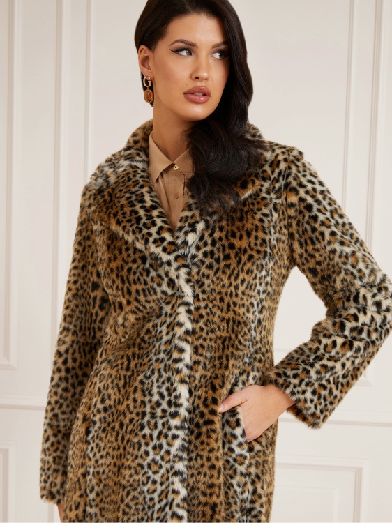 Animalier Guess Marciano Animalier палто от изкуствена кожа