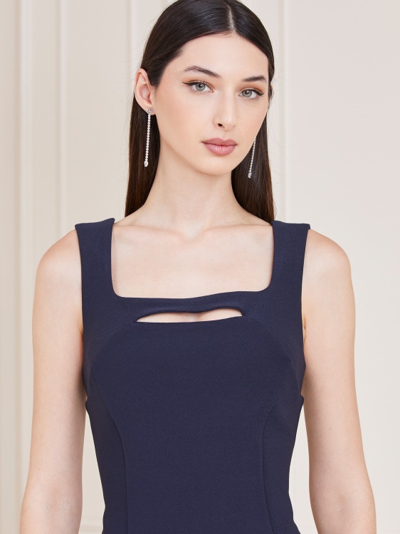 синя рокля Marciano с разкроена предна част Guess