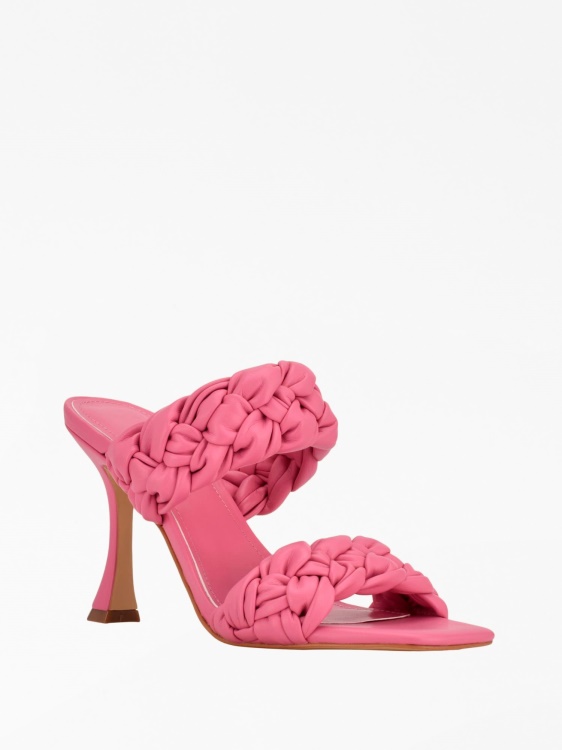Harlie Braided Heeled Mules Guess Pink