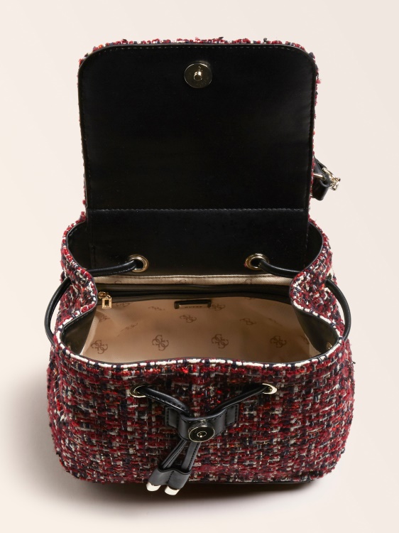 Guess червена раница от туид Cessily