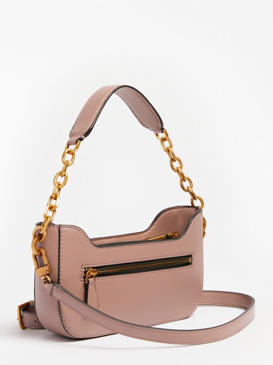 Guess Square G луксозна мини чанта през рамо розово