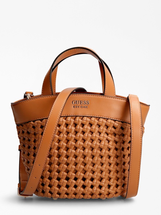 Sicilia Braided Mini Shopper Guess кафяво