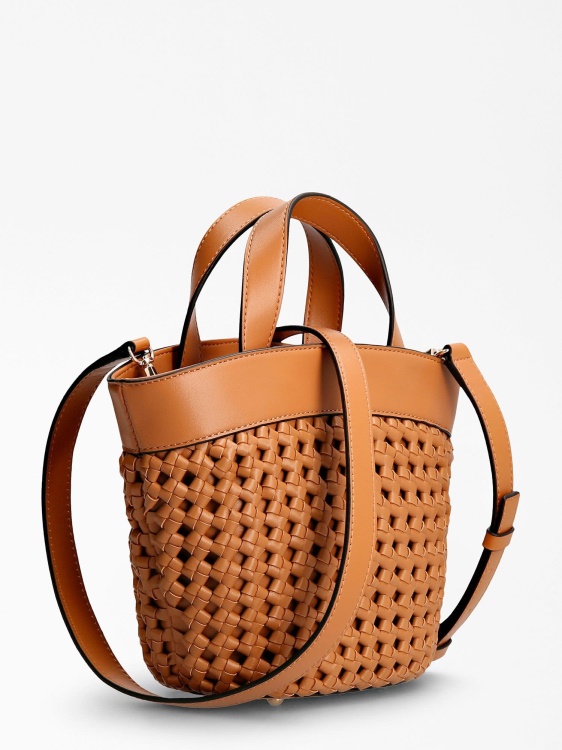 Sicilia Braided Mini Shopper Guess кафяво