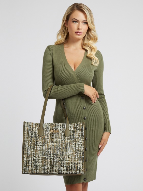 Guess Silvana Tuid Shopper Green