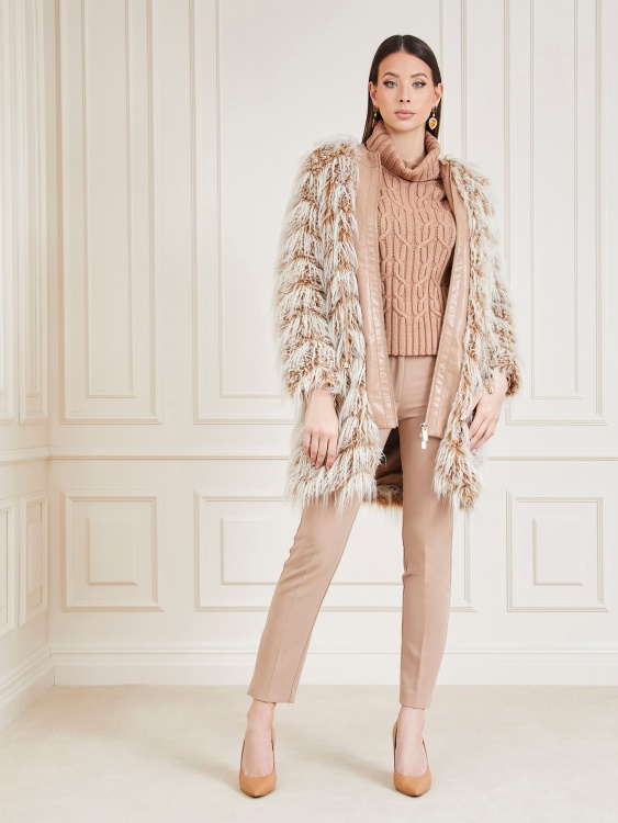 Marciano палто от изкуствена кожа бежово Guess
