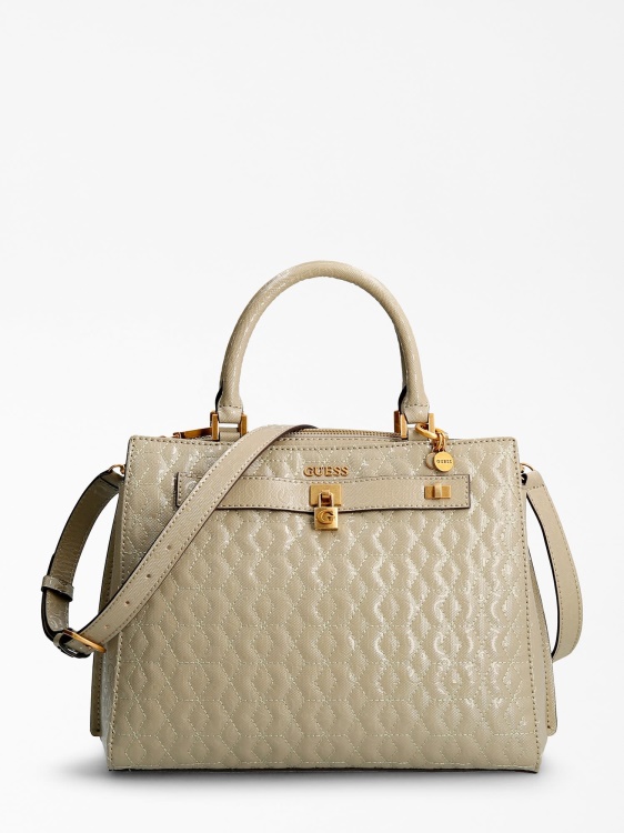 зелена чанта Isidora G Shine Logo Guess