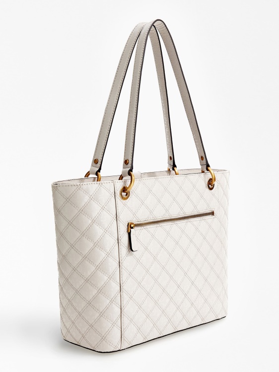 бял Noelle лачена кожа Shopper Guess