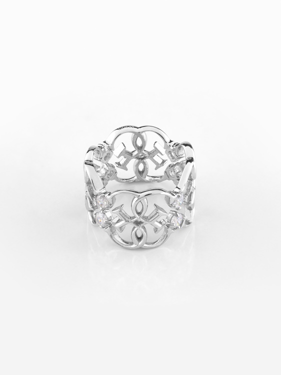 сребрен Guess 4g Status' пръстен
