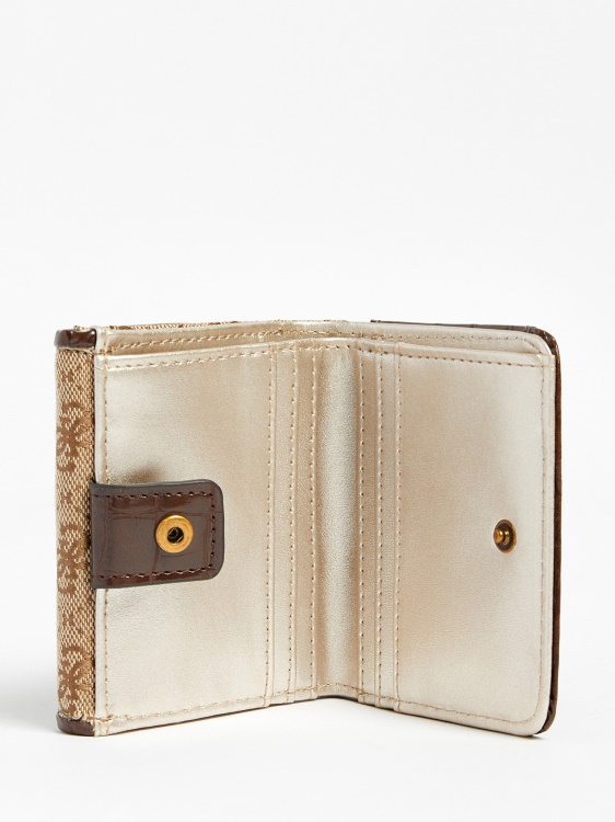 кафяв портфейл с лого Aviana 4g Guess