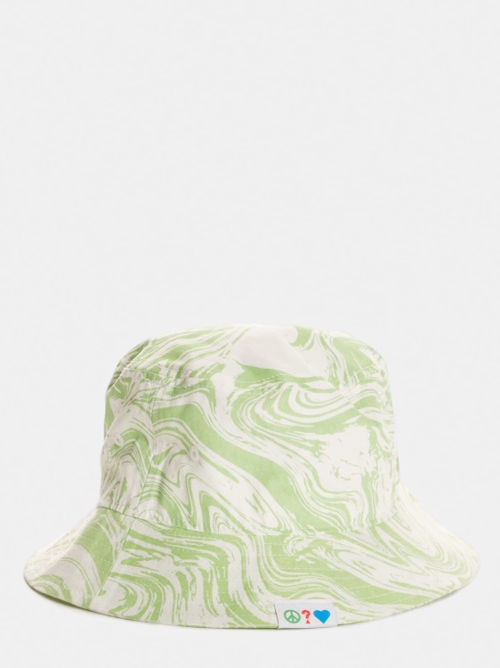 Guess All Over Print Bucket Hat White Multi