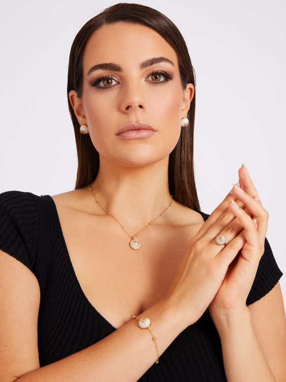 4g лого Boule' обеци Guess Gold