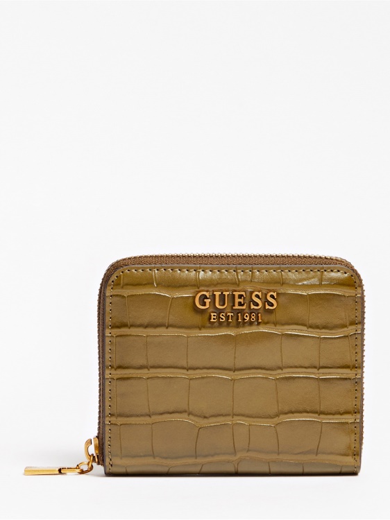 Guess мини портфейл с лавров крокодил зелен
