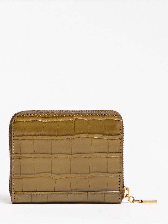 Guess мини портфейл с лавров крокодил зелен