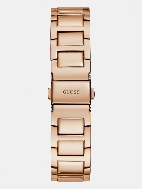 многофункционален кристален часовник Guess розово злато