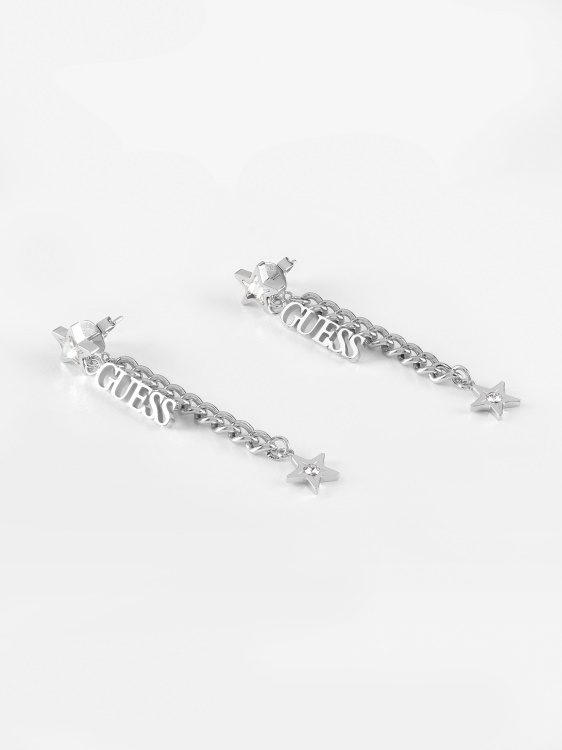 сребърни обеци Guess A-star-is-born