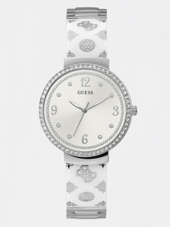 сребърно лого аналогов часовник Guess