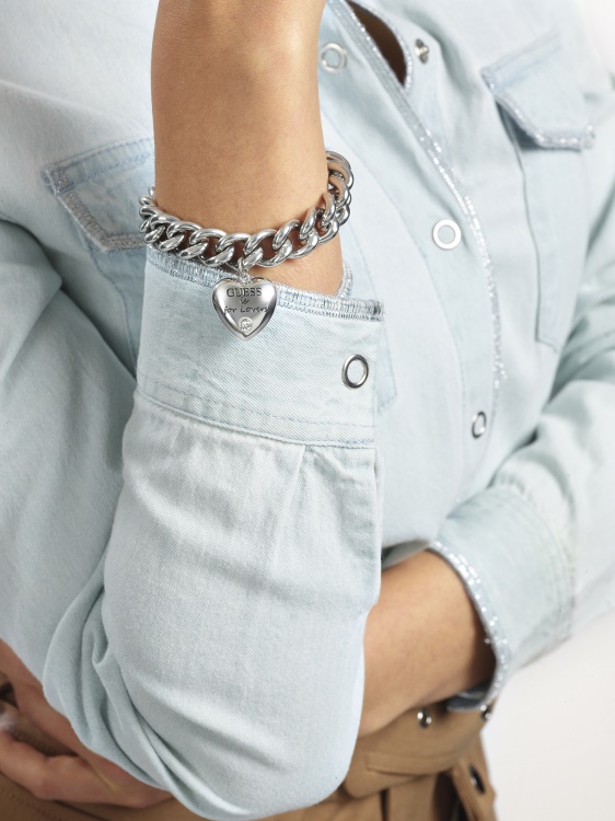 сребърна гривна Guess-is-for-lovers